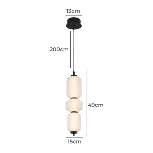 Black Altos 3 Light LED Pendant