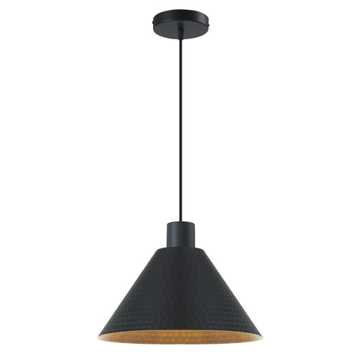 Tiago-Hammered-Metal-Cone-Pendant-Light