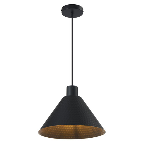 Tiago-Hammered-Metal-Cone-Pendant-Light
