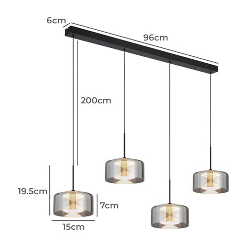 Lowan 4 Light LED Pendant