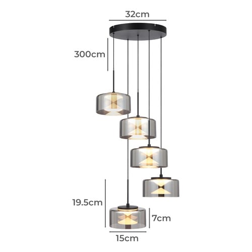 Lowan 5 Light LED Pendant
