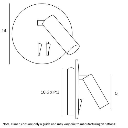 Stroj Iron Reading Wall Light