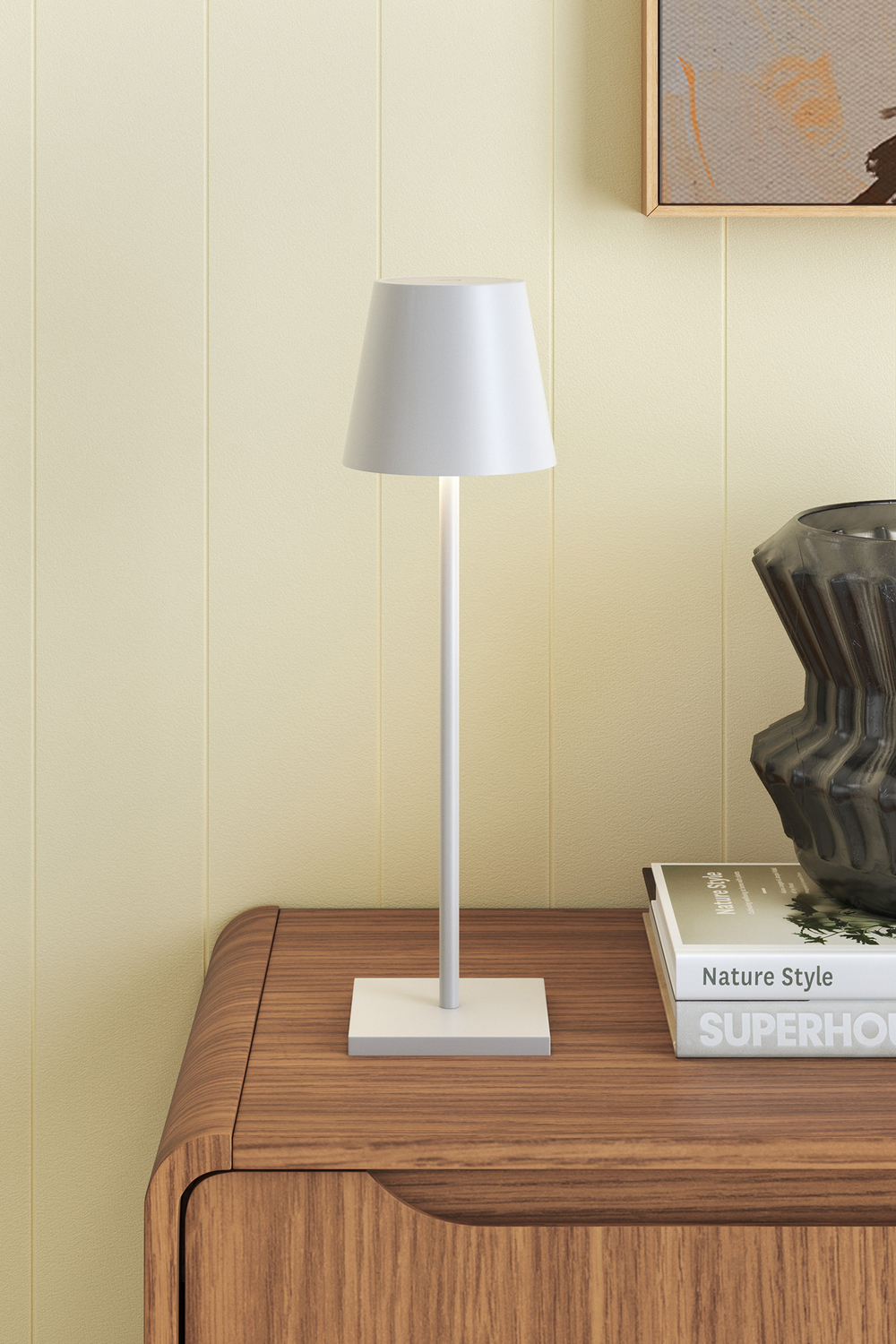 Caia Iron LED Cordless Table Lamp with USB