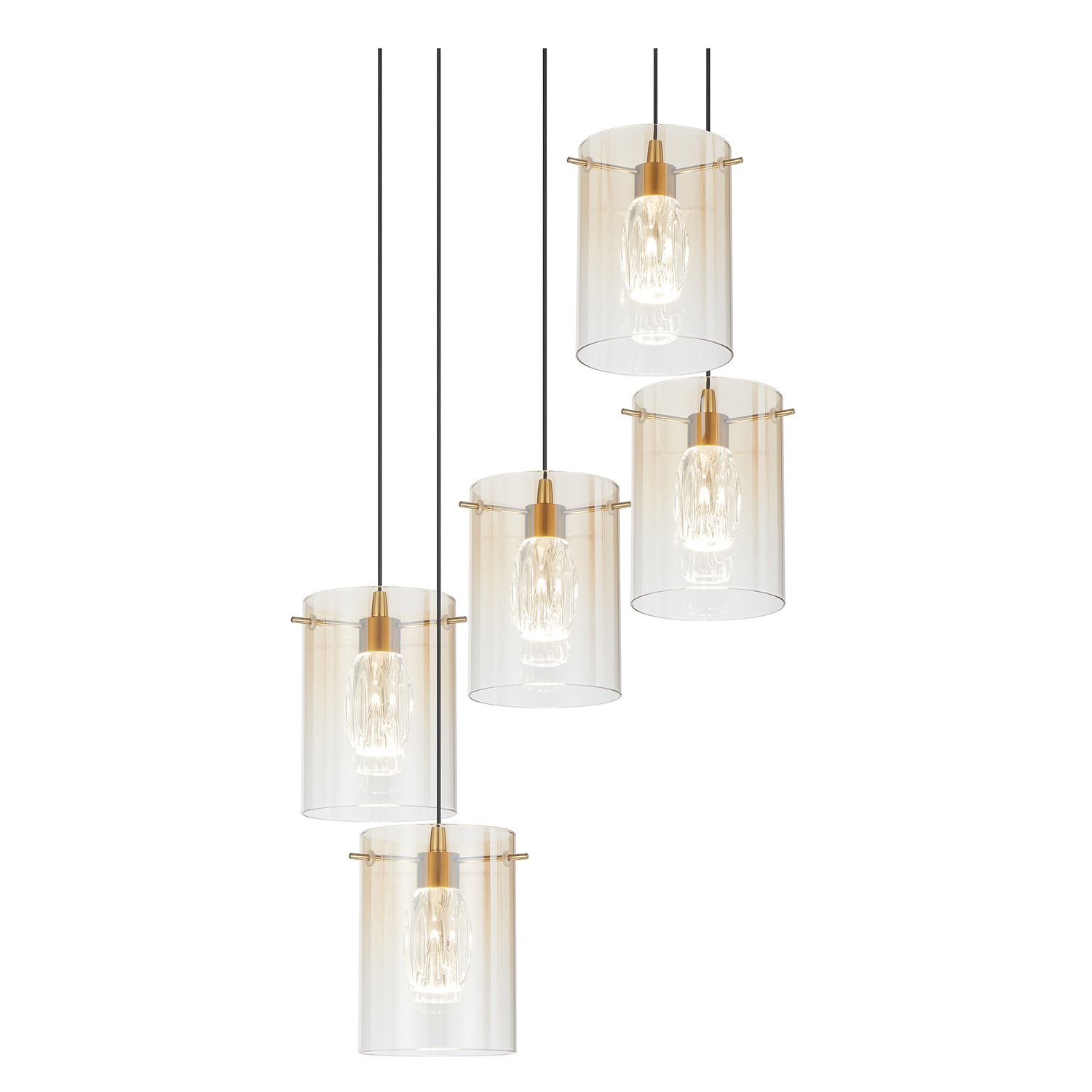 Ximena Glass LED 5 Light Pendant