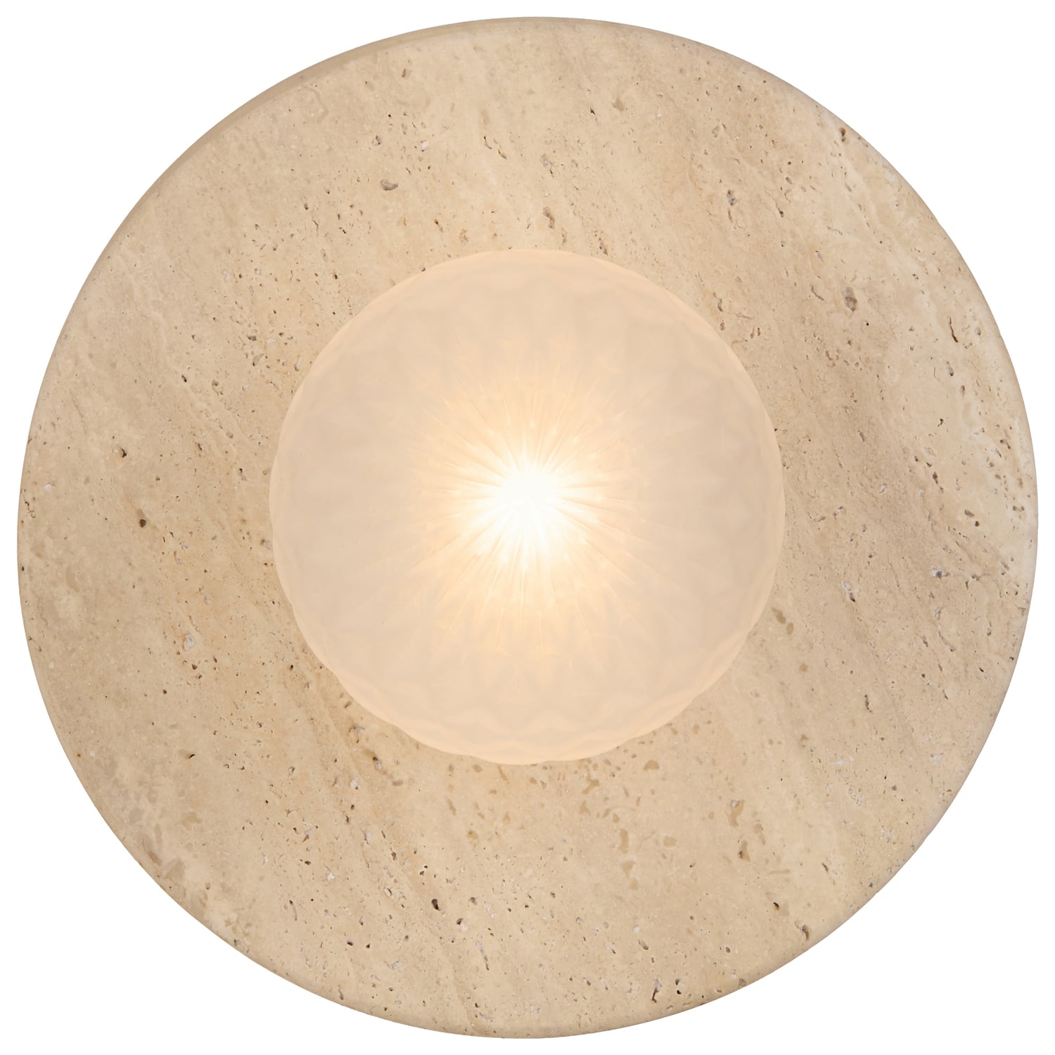 Mathilde Frost Tear Travertine & Glass Wall Sconce