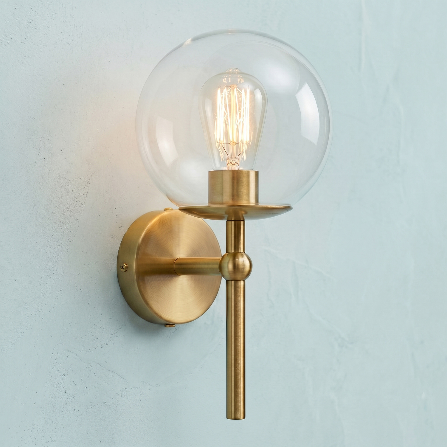 Breyer Iron & Glass Wall Light