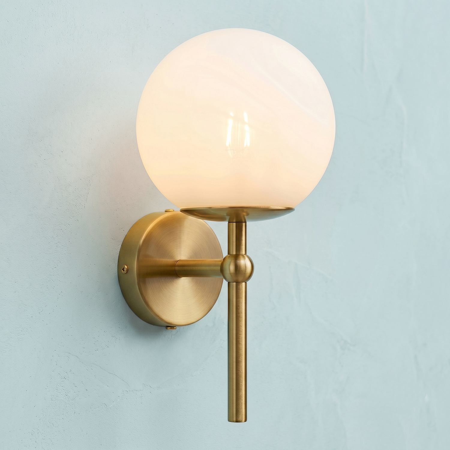 Breyer Iron & Glass Wall Light