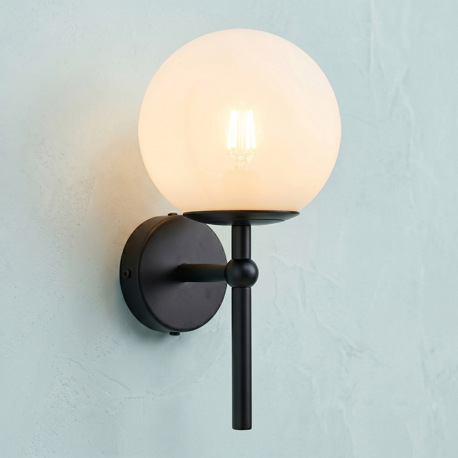 Breyer Iron & Glass Wall Light