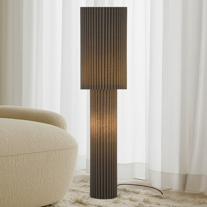 Imogen Iron & Fabric 2 Light Floor Lamp