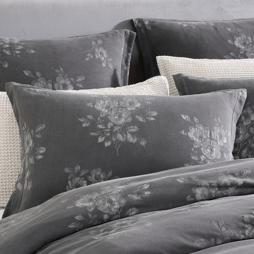Charcoal Maisey Overdyed Cotton Quilt Cover Set