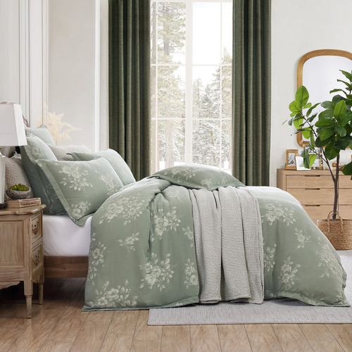 Moss Maisey Overdyed Cotton Quilt Cover Set