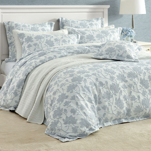 Bloom Yarn-Dyed Polycotton Jacquard Quilt Cover Set