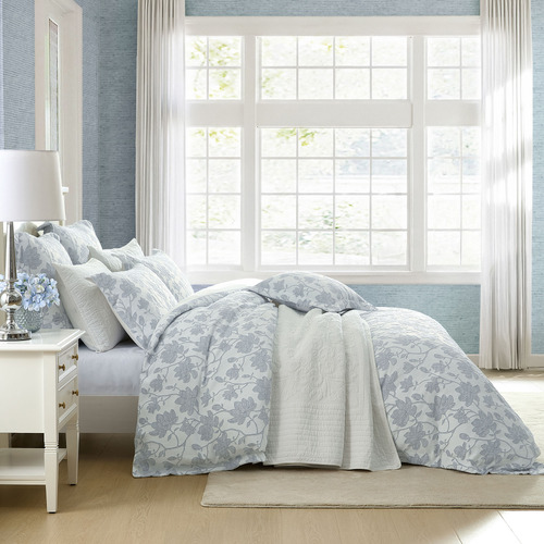 Bloom Yarn-Dyed Polycotton Jacquard Quilt Cover Set