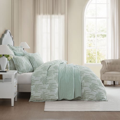 Wisteria Yarn-Dyed Polycotton Jacquard Quilt Cover Set