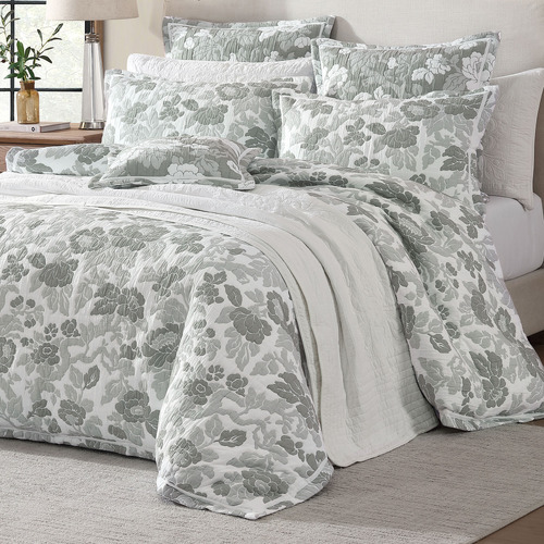 Eva I Yarn-Dyed Cotton Rich Jacquard Quilt Cover Set