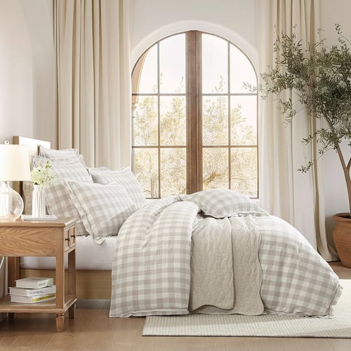 Stone Waverley Quilt Cover Set