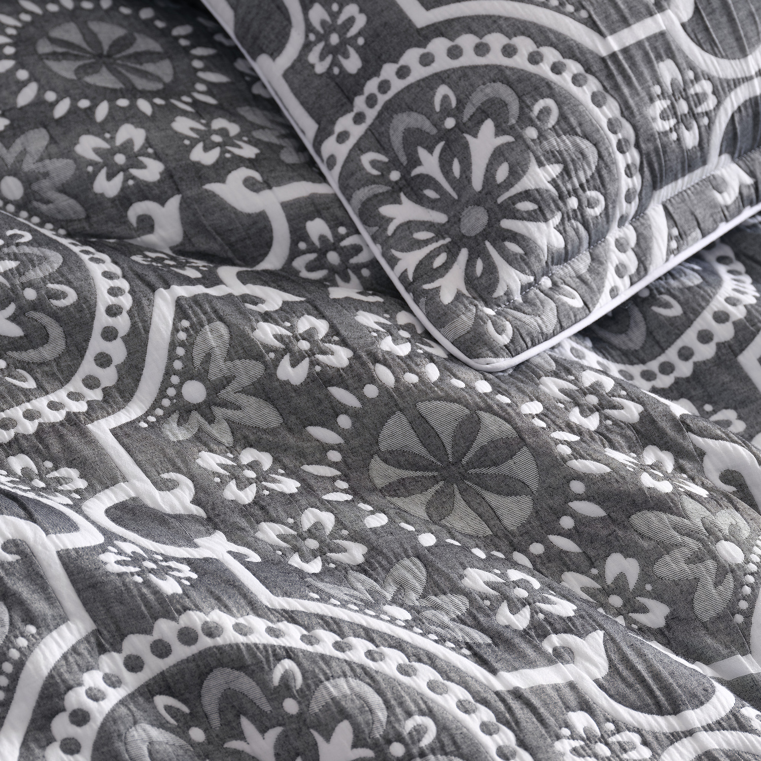Charcoal Mayfair Jacquard Quilt Cover Set