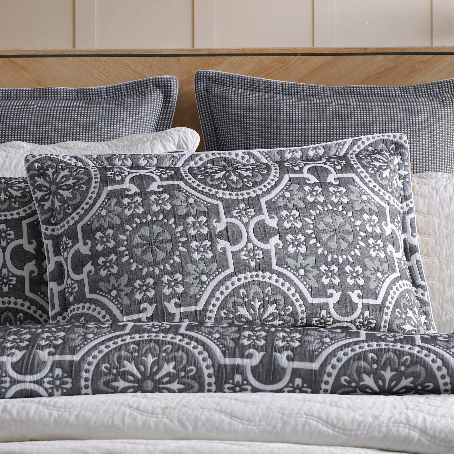 Charcoal Mayfair Jacquard Quilt Cover Set