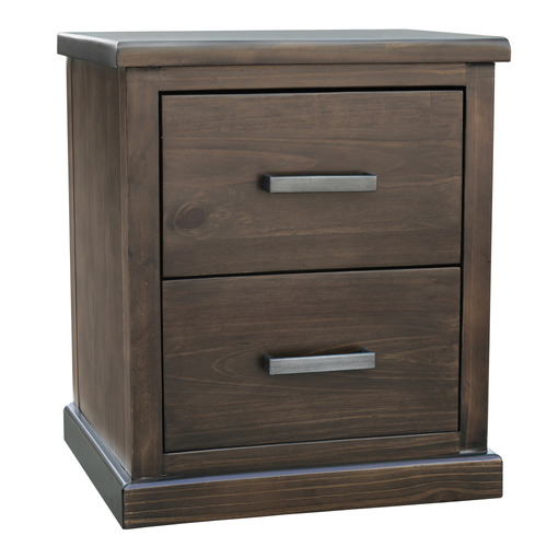 Romero 2 Drawer Pine Wood Bedside Table