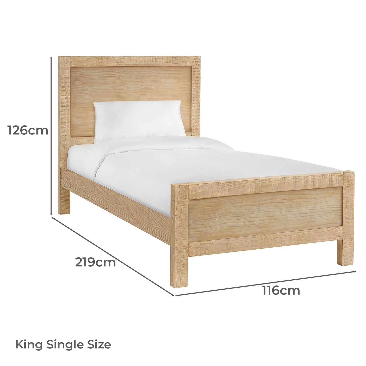 Lucas Pine Wood Bed