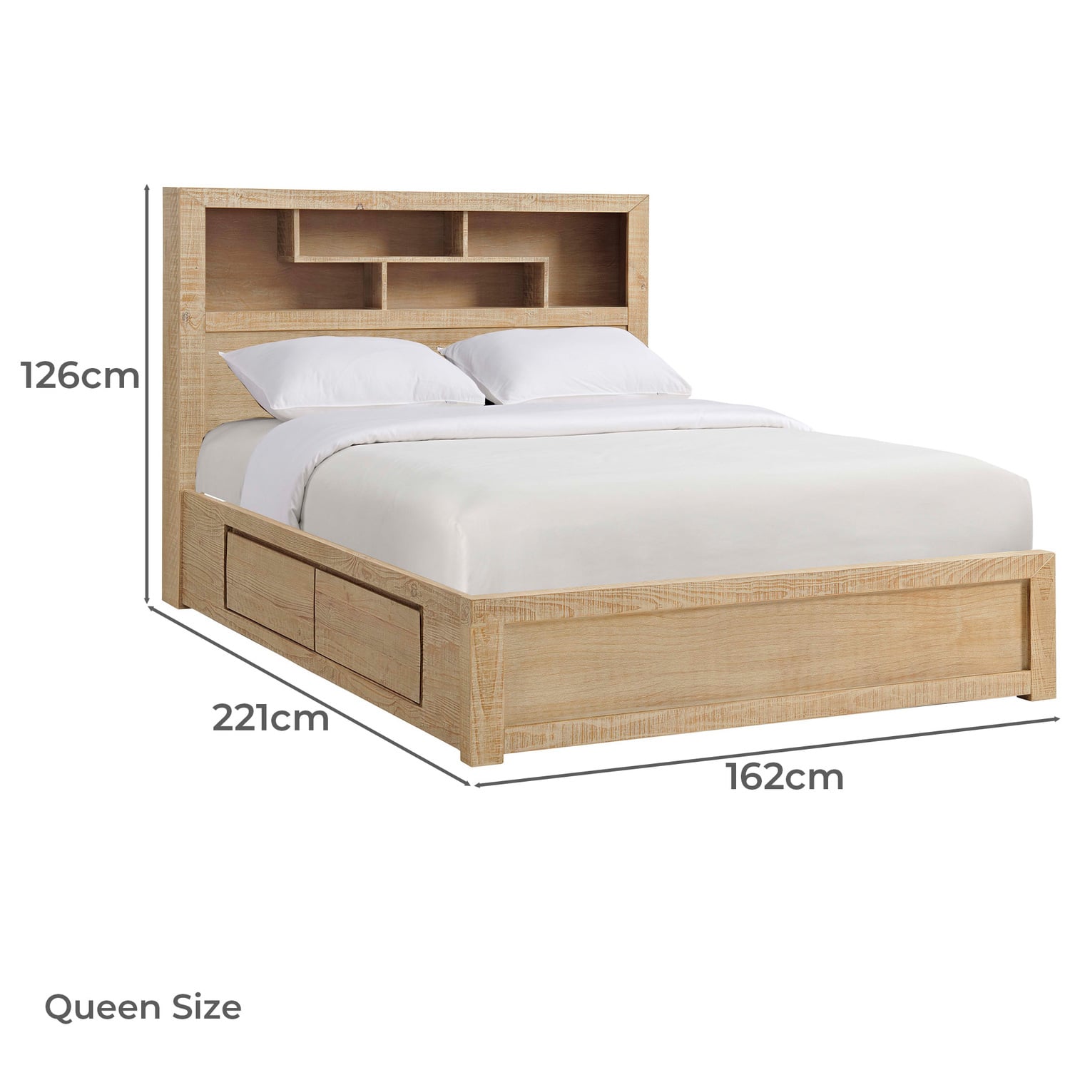 Oliver Bookcase Bed with 4 Drawers