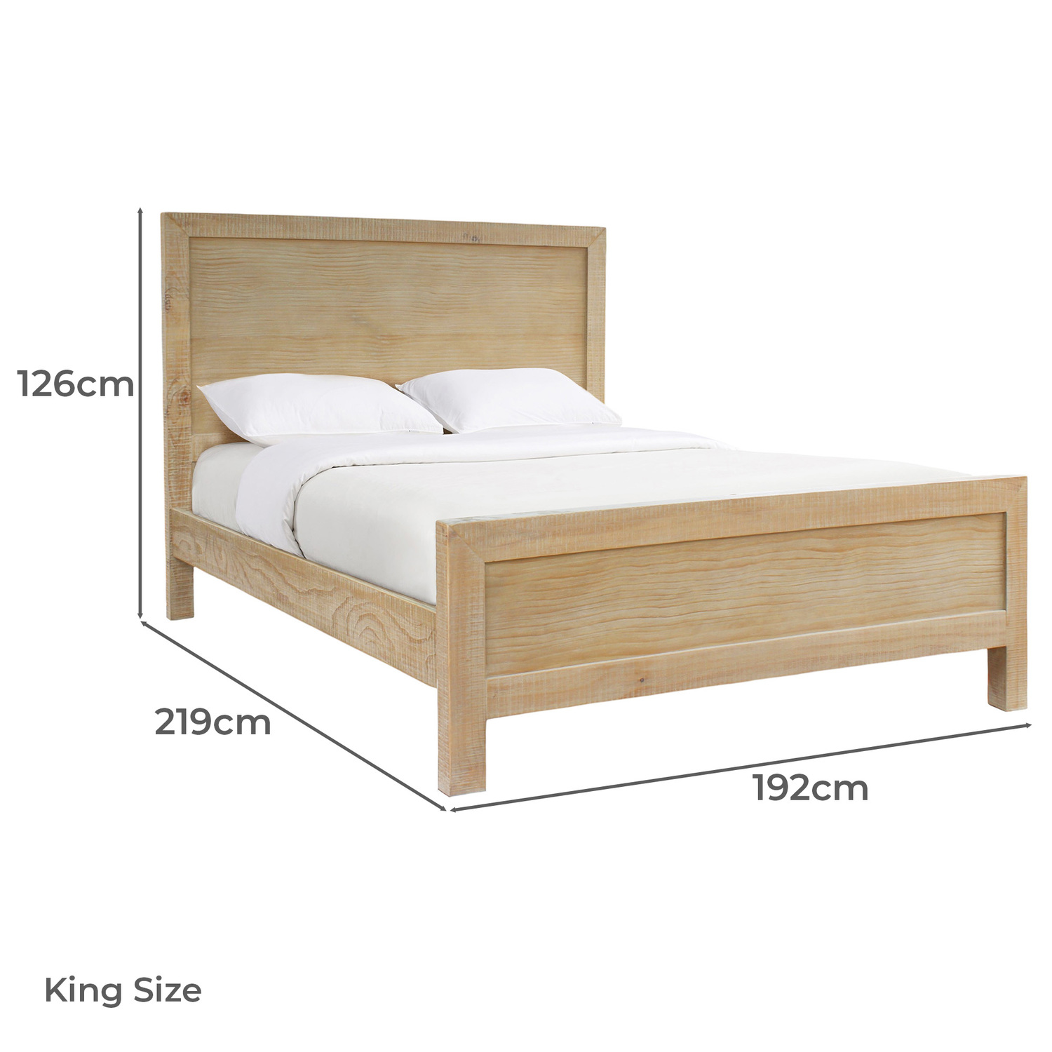 Lucas Pine Wood Bed