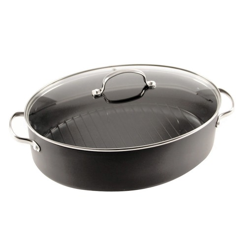 Tuffsteel 36cm Oval Roaster with Rack & Reviews Temple & ster