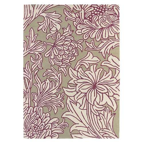 Morris & Co Chrysanthemum Berry Highlight Floral Rug