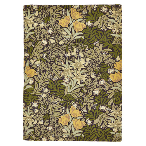 Vine Green Bower Hand-Tufted Pure New Wool Rug