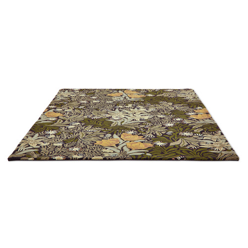 Vine Green Bower Hand-Tufted Pure New Wool Rug