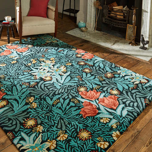 Indigo Bower Hand-Tufted Pure New Wool Rug