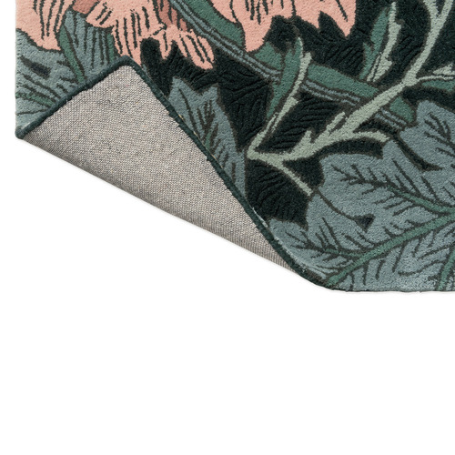 Teal Honeysuckle & Tulip Hand-Tufted Pure New Wool Rug