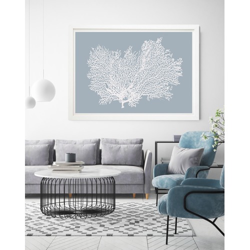 Arthouse Collective Light Blue Coral Printed Wall Art | Temple & Webster