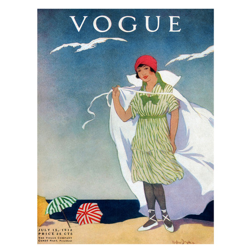 Vintage Vogue Summer 1912 Canvas Wall Art