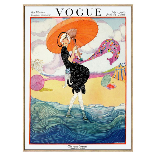 Vintage Vogue Summer 1919 Canvas Wall Art