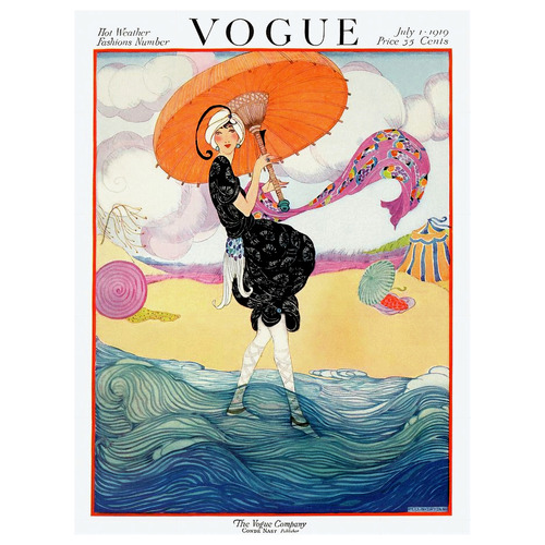 Vintage Vogue Summer 1919 Canvas Wall Art