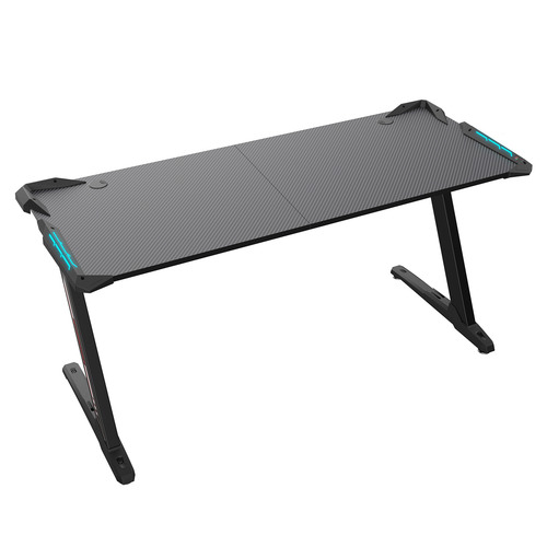 ThunderX3 Black Eureka Z60 Ergonomic Gaming Desk with RGB LEDs Temple