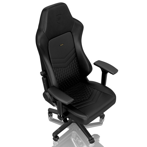 Black Noblechairs Hero Top Grain Leather Gaming Chair Temple & ster