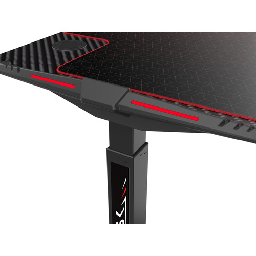 Aerocool Black Eureka EGDS62B Ergonomic Gaming Desk Temple & ster