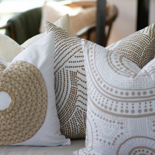 Dreamtime Large Dot Cotton Cushion