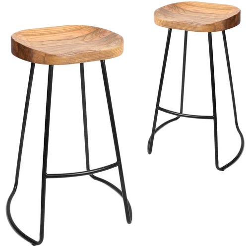 Dwell Home 75cm Industrial Moulded Backless Barstools