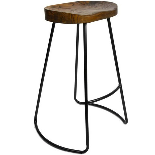 Dwell Home 75cm Industrial Moulded Backless Barstools