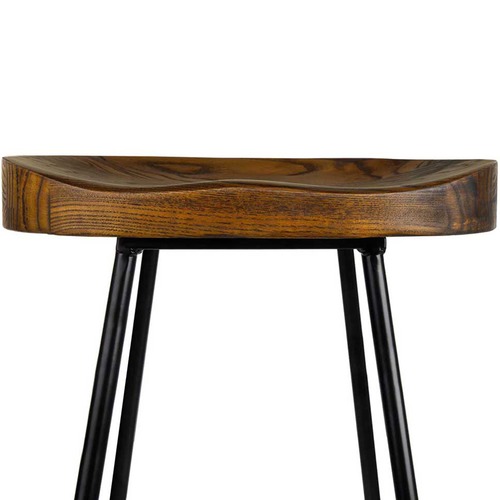 Dwell Home 65cm Vintage-Style Elm Wood Counter Stools