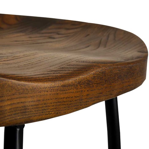 Dwell Home 65cm Vintage-Style Elm Wood Counter Stools