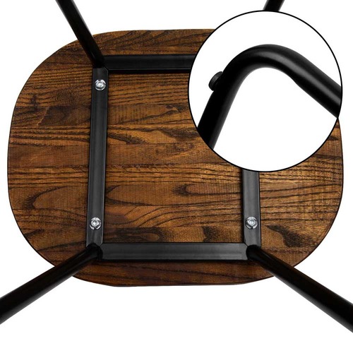 Dwell Home 65cm Vintage-Style Elm Wood Counter Stools