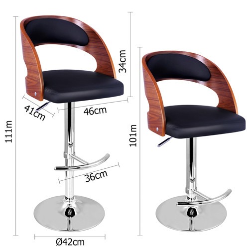 Dwell Home Scott Bentwood & Faux Leather Barstools