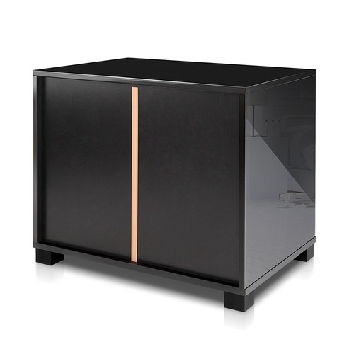 Black Sloane Gloss Bedside Table Temple & ster
