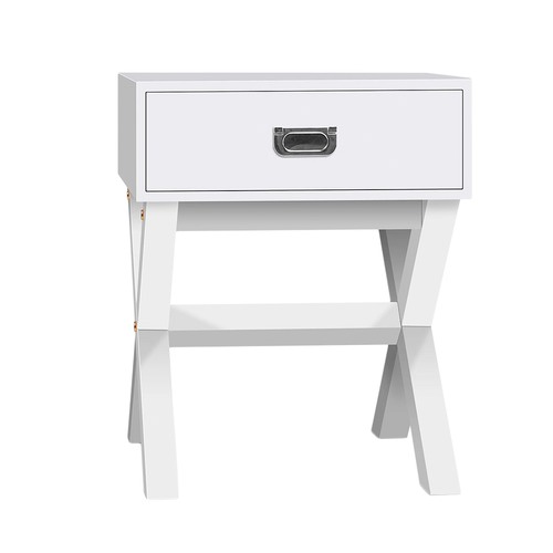 DwellHome White Amber Bedside Table & Reviews Temple & ster