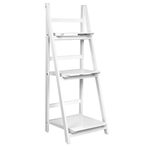 DwellHome White Wooden Ladder Storage Display Shelf & Reviews Temple