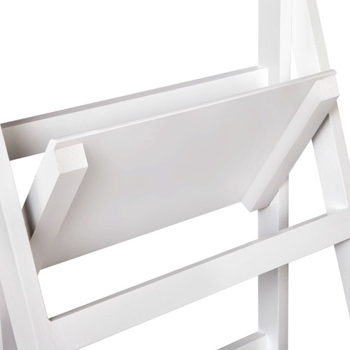 DwellHome White Wooden Ladder Storage Display Shelf & Reviews Temple